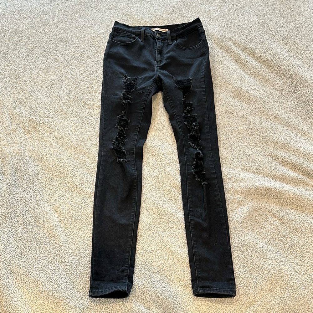 Levi’s 720 High Rise Super Skinny Ripped Jeans